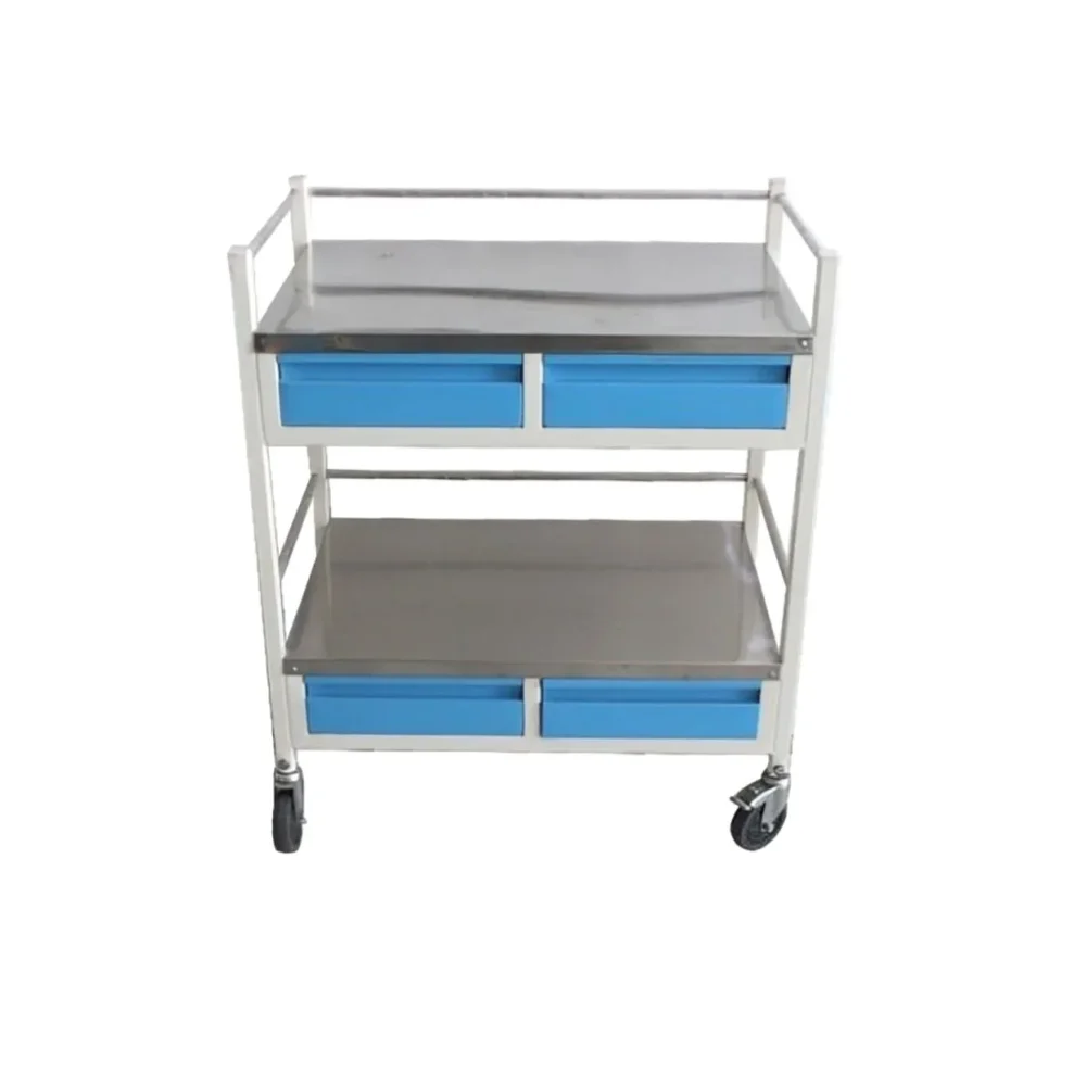 Hospital Medicine Trolley with Two Shelves - Healthcare & Medical by Medicom International