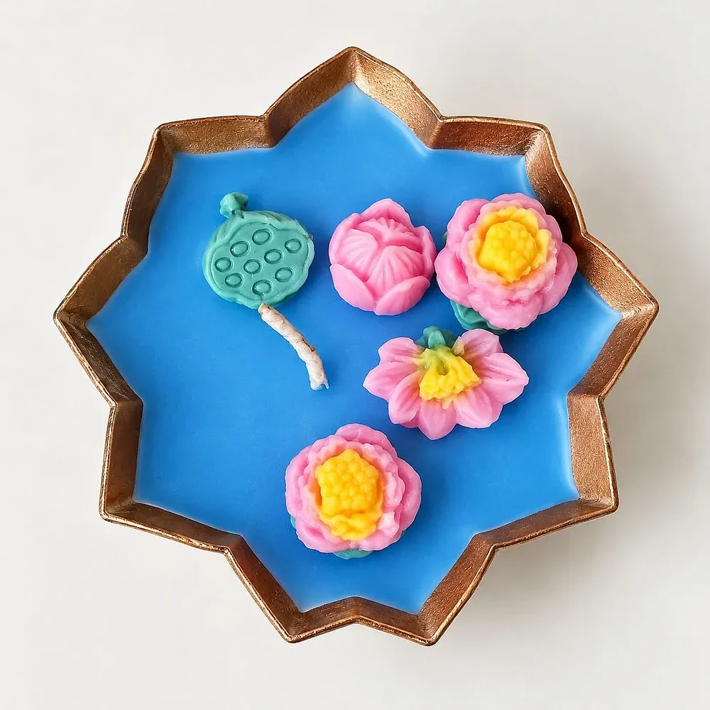 Diwali Urli Lotus Pond Scented Candle - Home & Kitchen by Roos Indira Creations