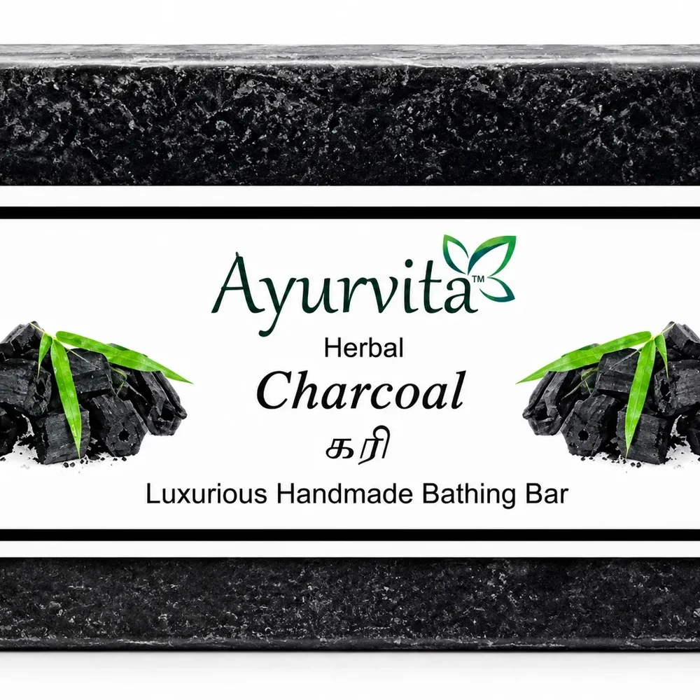 Ayurvita Herbal Charcoal Bath Soap Bar - Beauty & Personal Care by Ayurvita Life Pvt. Ltd.