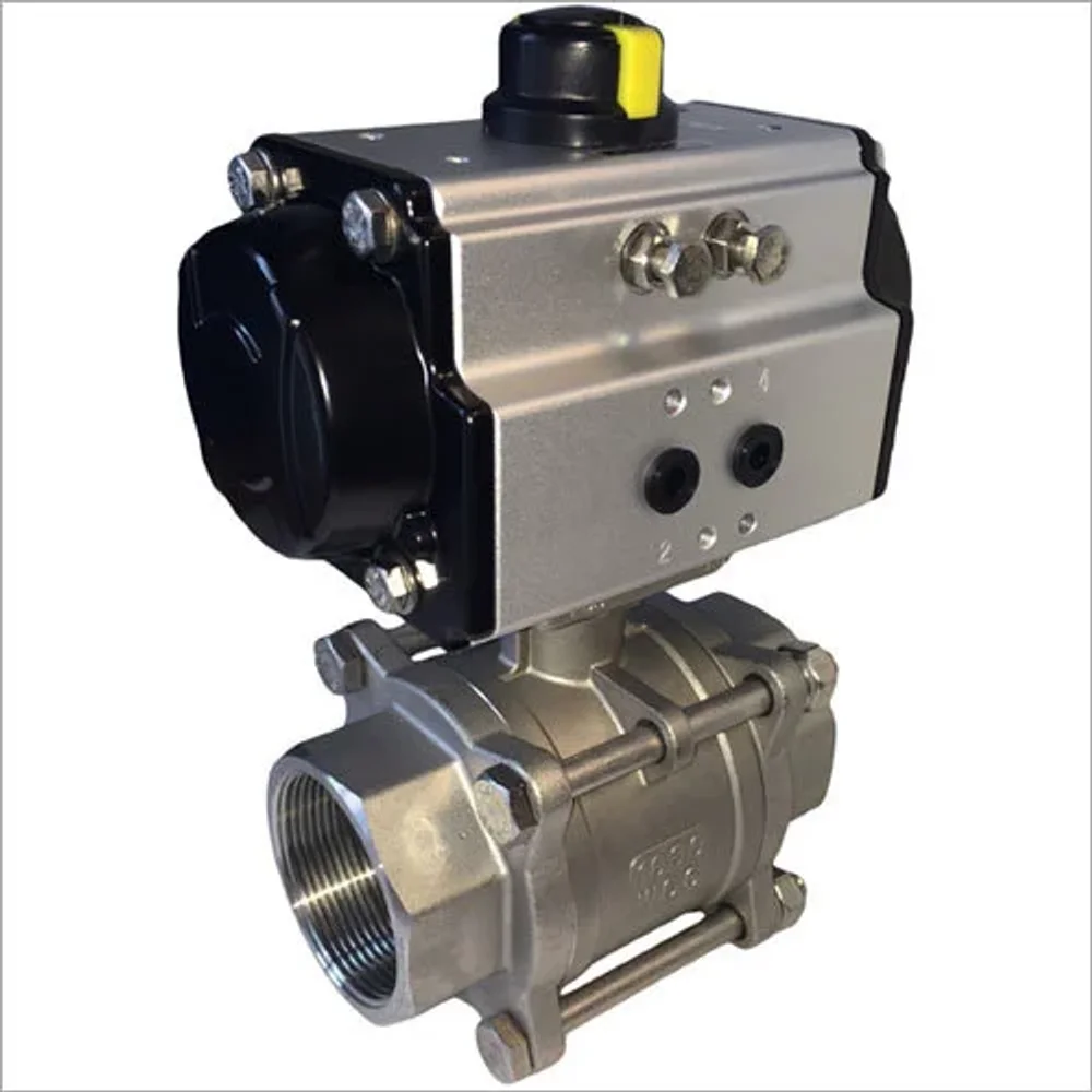 Three Piece Pneumatic Actuated Ball Valve - Industrial Supplies & Tools by JD Tech Industries