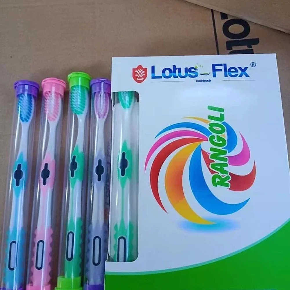 Lotus Soft Pipe Toothbrushes, for Tooth Cleaning, Packaging Size: 12 - Beauty & Personal Care by Agrawal Associates