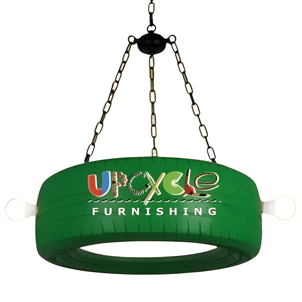 Tyre LED Hanging Light - Furniture & Interiors by Upcycle Furnishing India