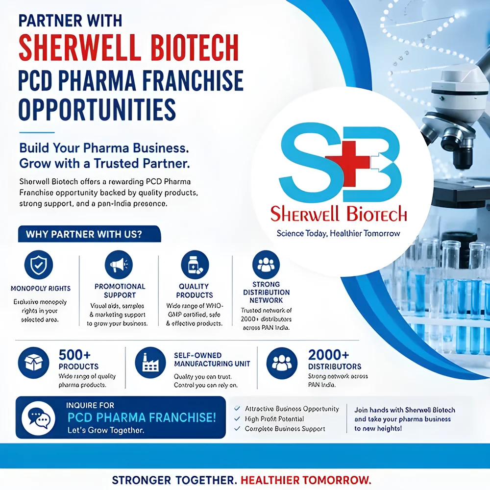 Pan-India PCD Pharma Franchise with Monopoly Rights - Business & Professional Services by Sherwell Biotech