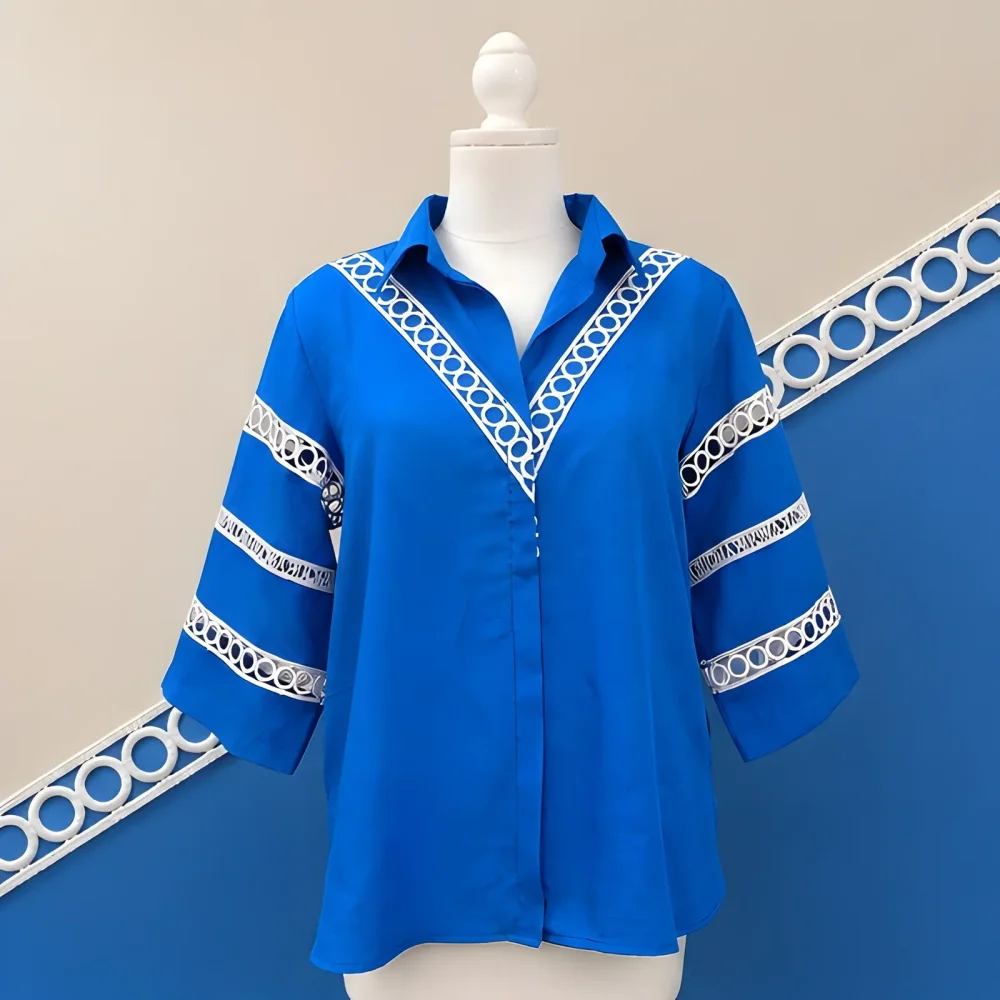 Relaxed Fit Three-Quarter Sleeve Shirt - Textiles & Apparel by Twenty Threads