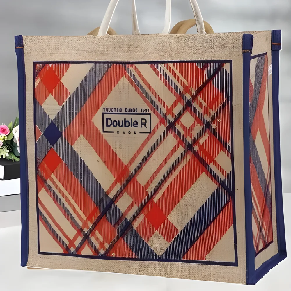 Reusable Jute Bag with Strong Handles - Packaging & Printing by Vashista Jute Exports