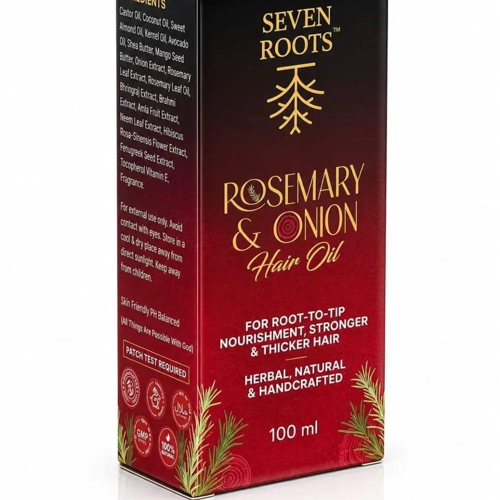 Seven Roots Rosemary & Onion Hair Oil for Hair Growth and Shine - Beauty & Personal Care by Seven Roots