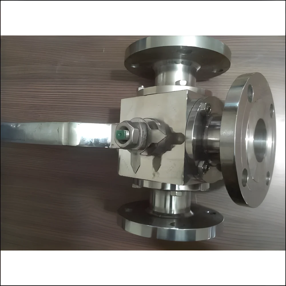 Silver Three Way Ball Valve - Industrial Supplies & Tools by JD Tech Industries