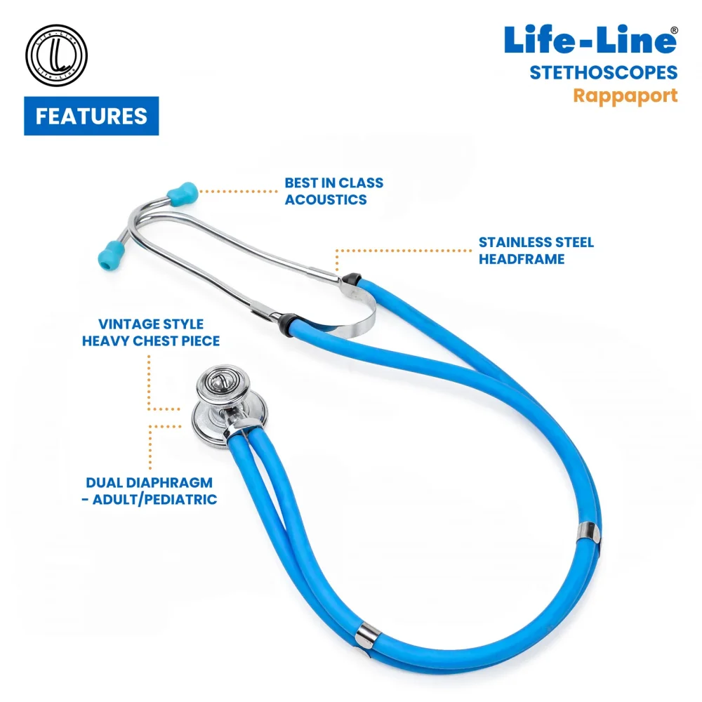 Life-Line Rappaport Acoustic Stethoscope STH019 - Healthcare & Medical by Accurate Surgicals