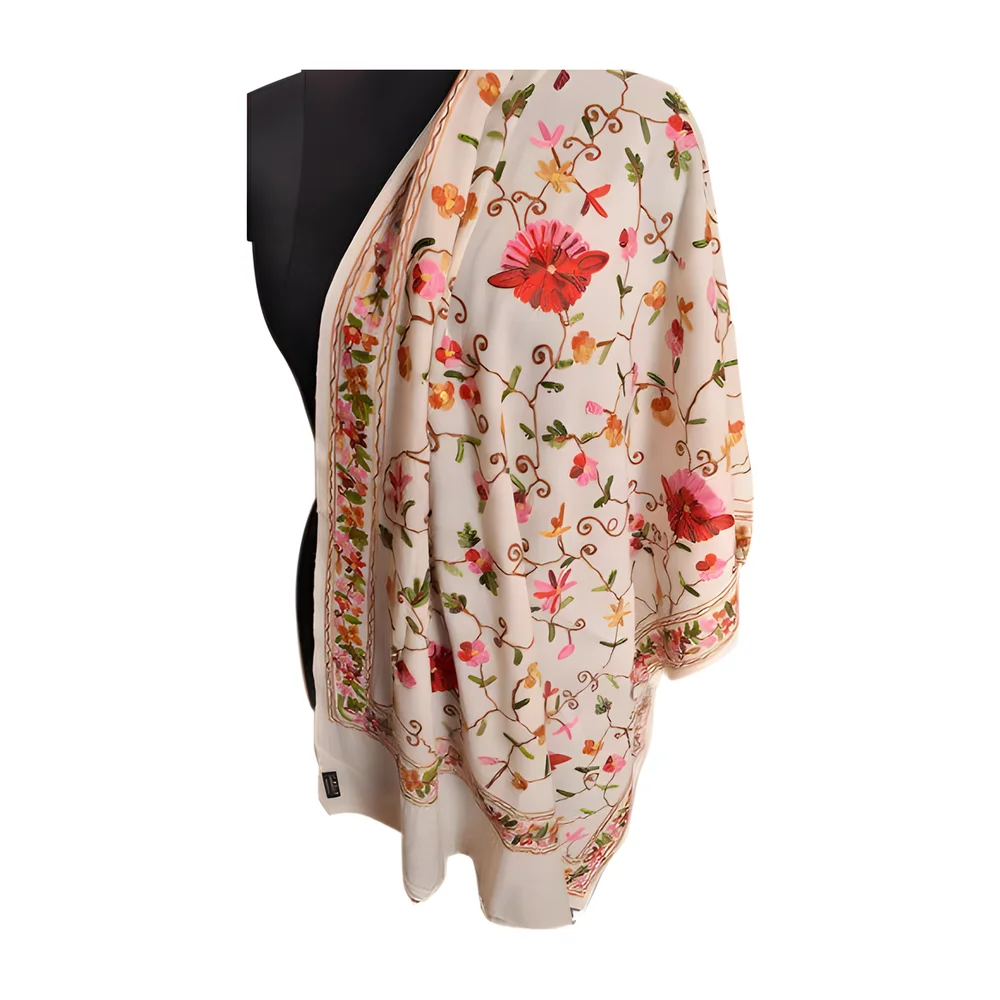 Pashmina Printed Party Wear Shawls for Women - Textiles & Apparel by Bhat Shawl Collection
