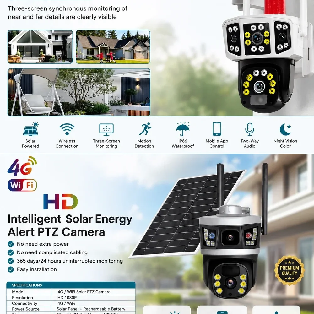 Solar Powered Ptz Bullet-Dome Linkage Camera - Electronics & Electrical by Famous Electronics and Trading