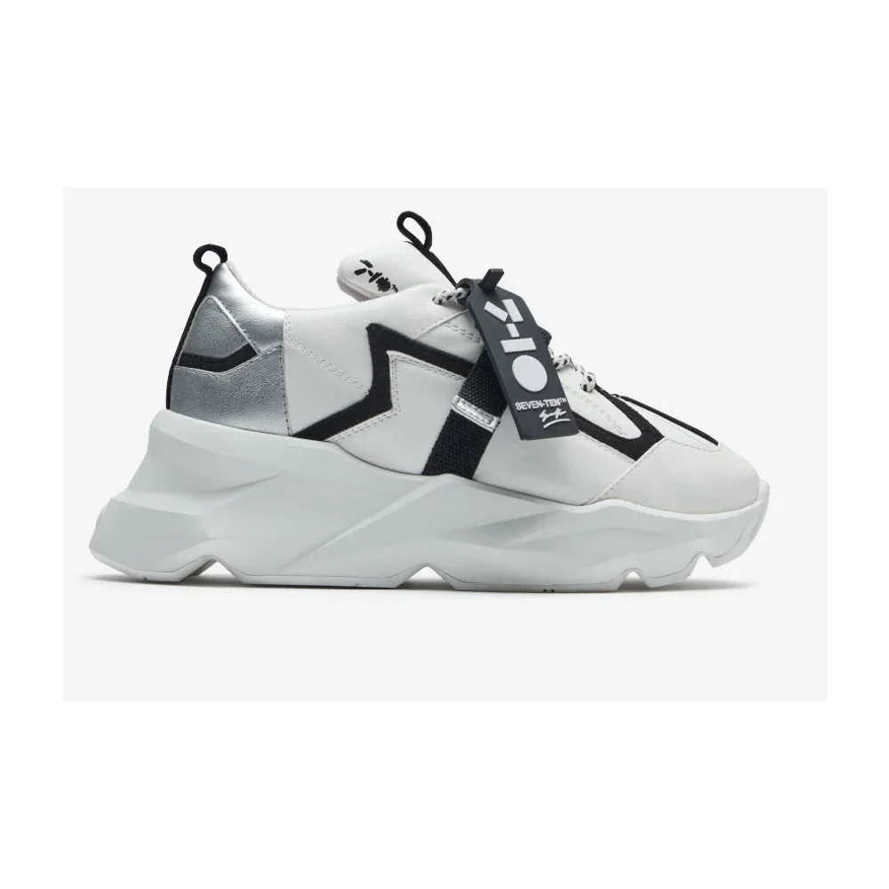 7-10 White Buckle Chunky Sneaker - Footwear, Bags & Leather Goods by Disruptive Fashion Pvt. Ltd.