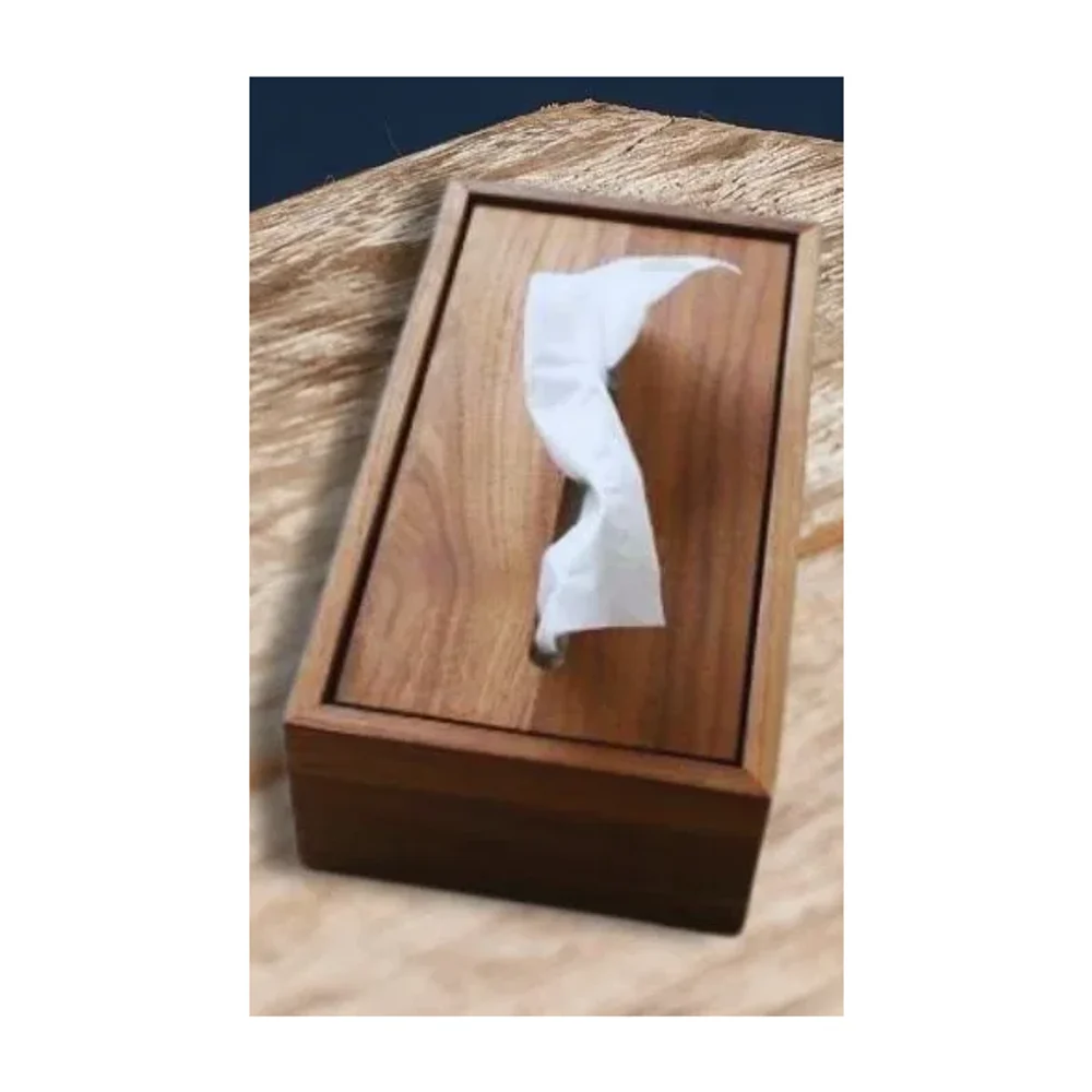 Rectangular Wooden Tissue Box Cover - Home & Kitchen by Razvi Exports