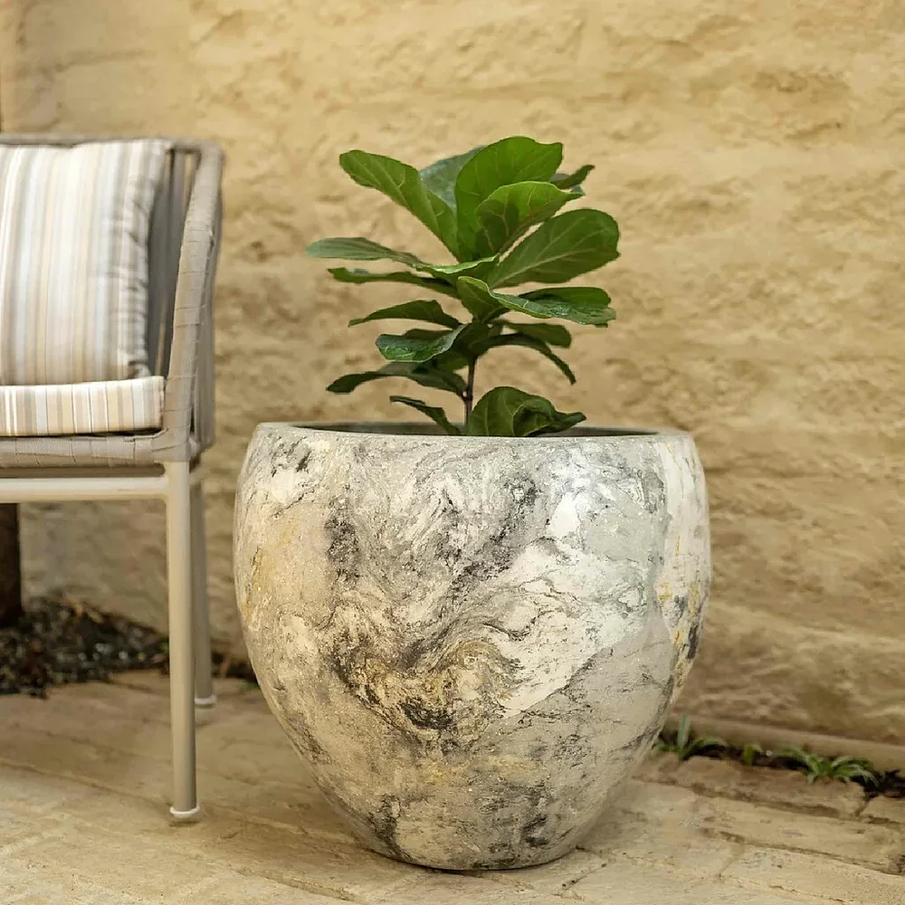 Outdoor Concrete Planter Pot - Construction & Building Materials by Wooden Owl Design Pvt. Ltd.