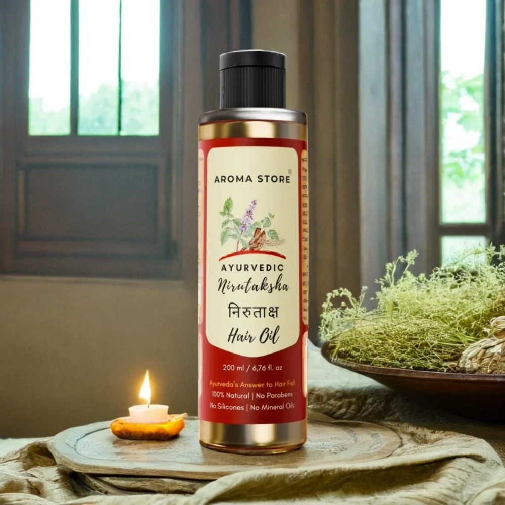Nirutaksha Ayurvedic Hair Treatment Oil for Hairfall Control - Beauty & Personal Care by Aroma Store