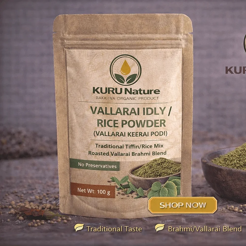 Vallarai Leaves Powder 50g - Food & Agriculture by Bakkiya Organic Product