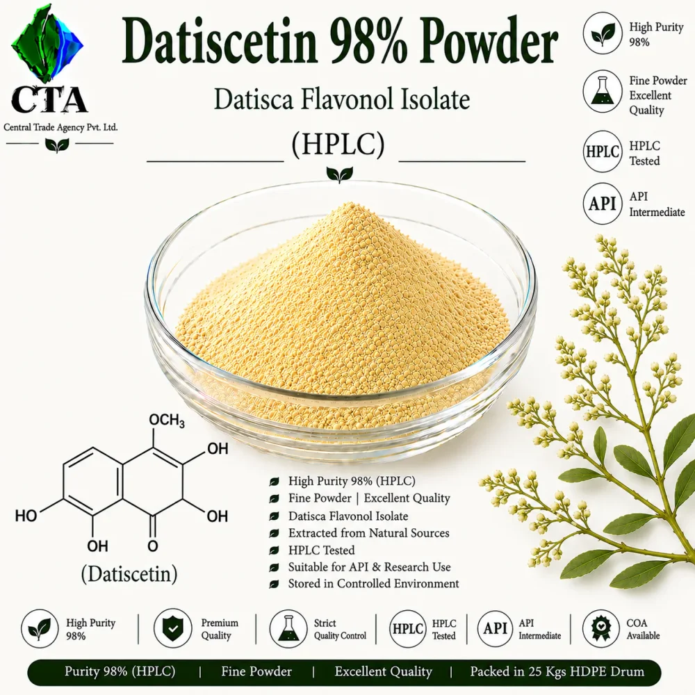 Datiscetin 98% Powder - Chemicals & Raw Materials by Central Trade Agency Pvt. Ltd.