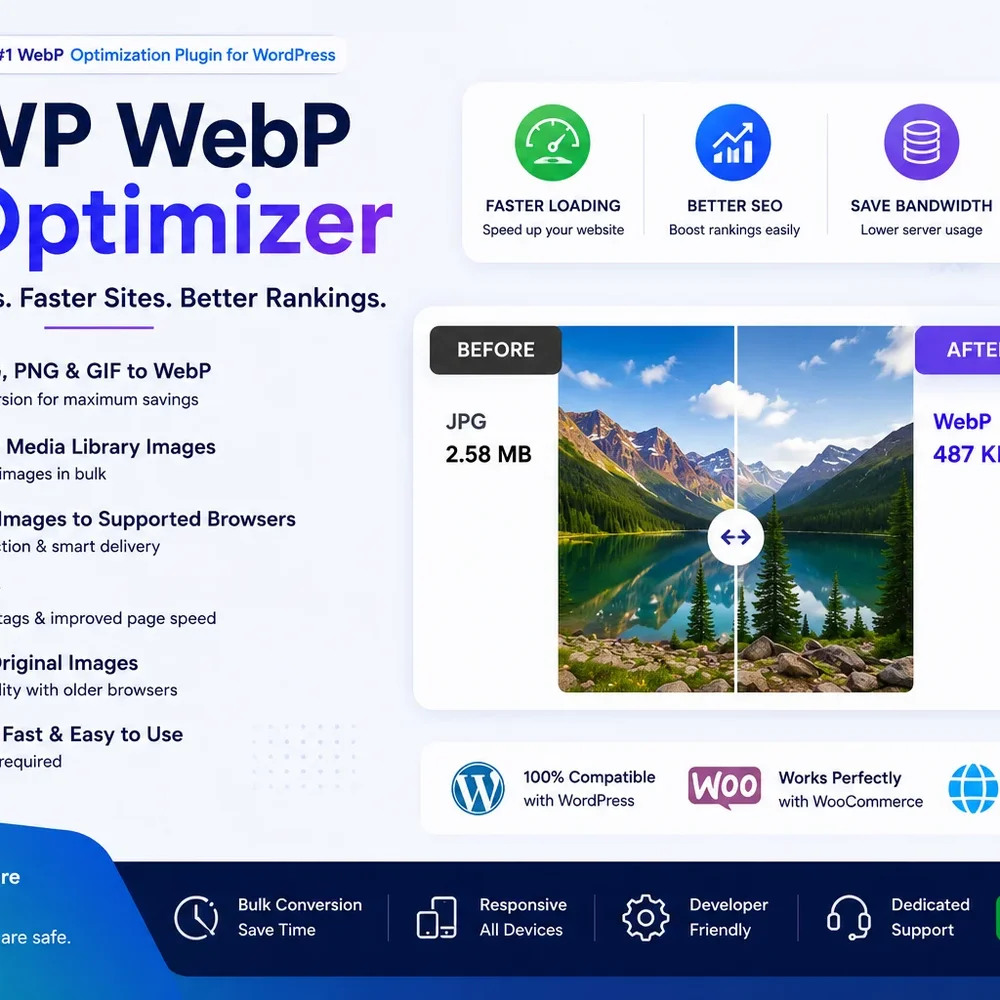 WordPress WebP AVIF Image Optimizer Plugin V2.0 - Business & Professional Services by Tech an Designs