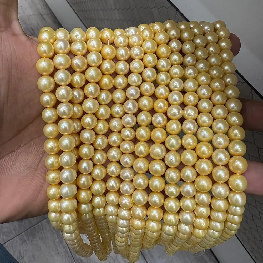 Round Shape Natural Freshwater Pearl Beads - Gems & Jewelry by Adnan Gems Art
