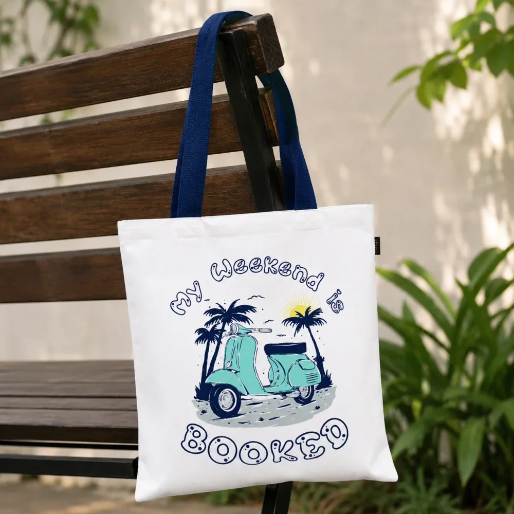 Ibni "12 Oz Cotton Canvas Tote Bag With Zipper Pocket" - Footwear, Bags & Leather Goods by Ibni Pvt. Ltd.