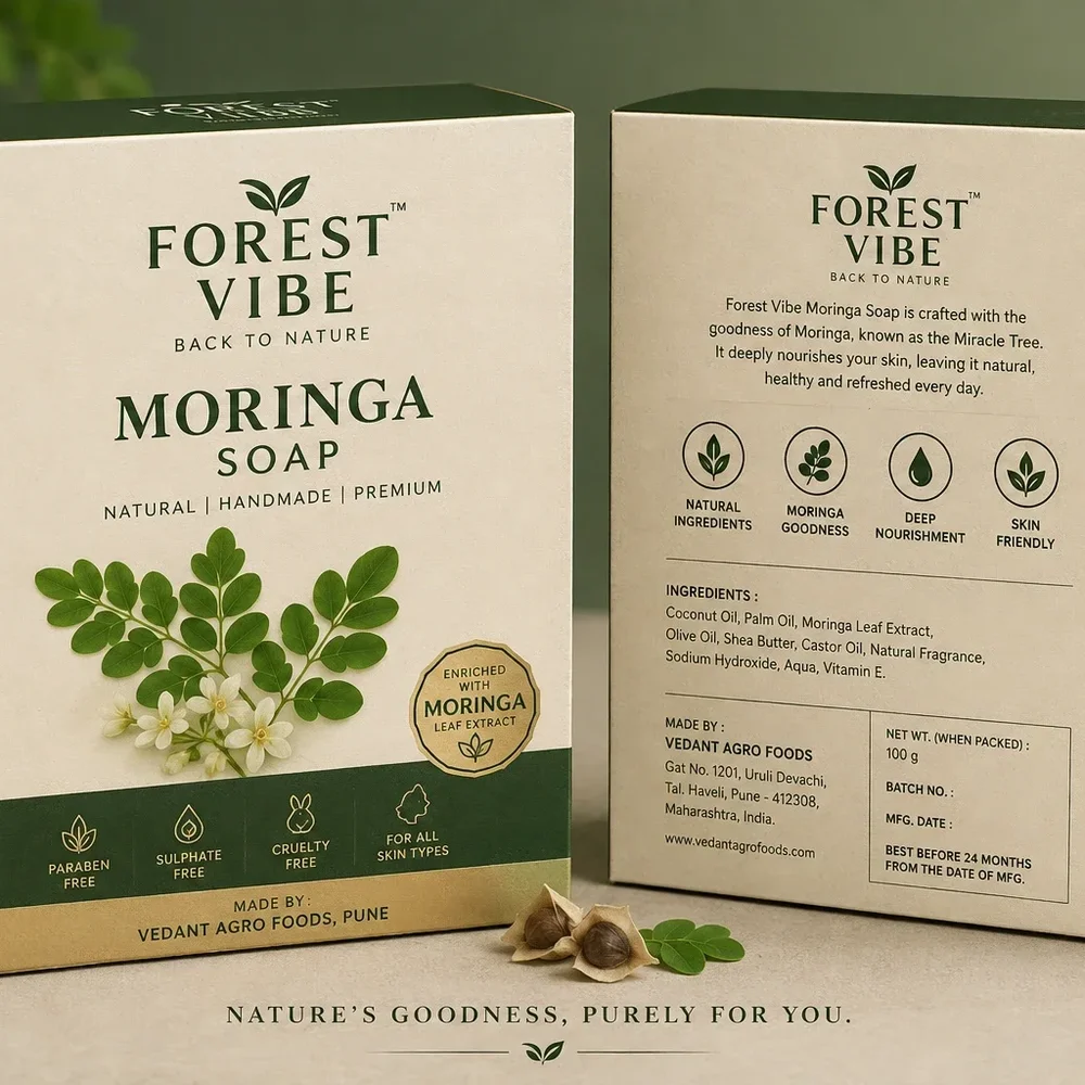 Handmade Natural Moringa Bar Soap - Beauty & Personal Care by Vedant Agro Foods