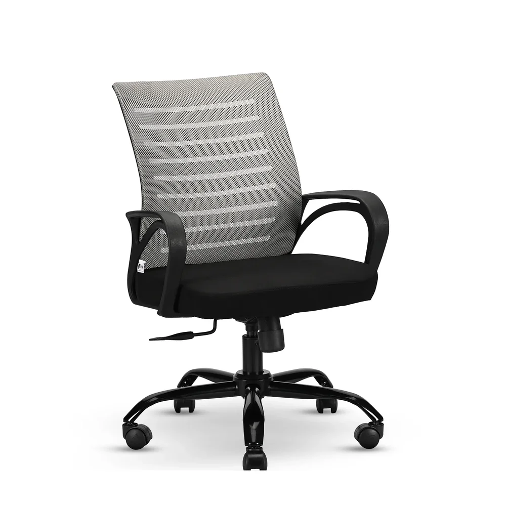 Black Mesh Mid-Back Ergonomic Office Staff Chair - Furniture & Interiors by IAFA Furniture Pvt. Ltd.
