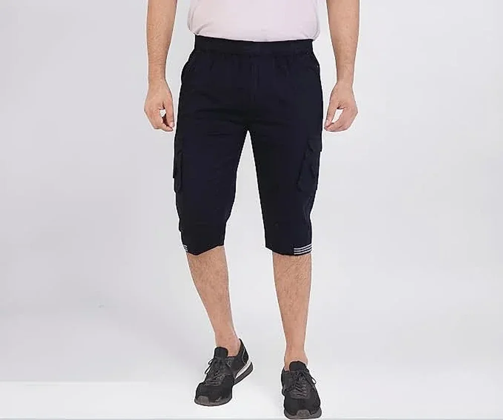 Men's Cotton Regular Fit Knee Length Shorts - Textiles & Apparel by Shree Ashtavinayak Enterprises