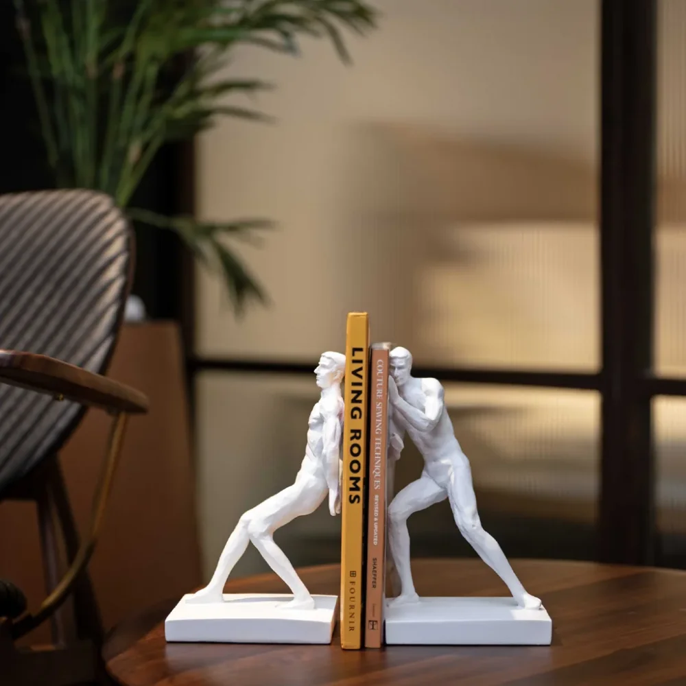 Figurative Design Bookend Set - Home & Kitchen by Wooden Owl Design Pvt. Ltd.