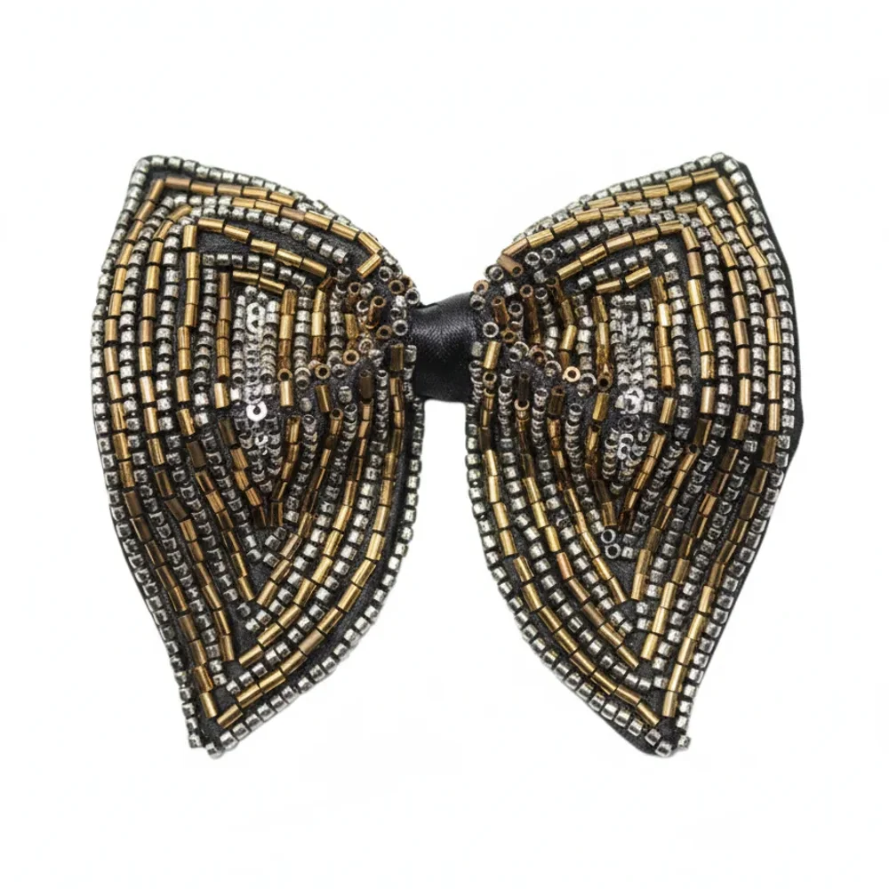 Handcrafted Mixed-Metal Formal Bow Tie - Textiles & Apparel by G M Apparels