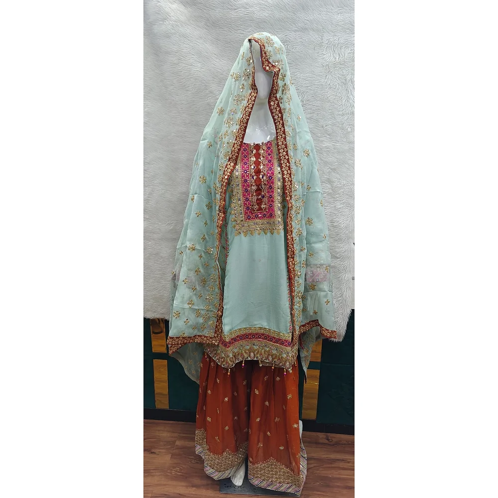 AYZEL Chiffon Wedding Formal Garara Set - Textiles & Apparel by Ayzel Pvt. Ltd.