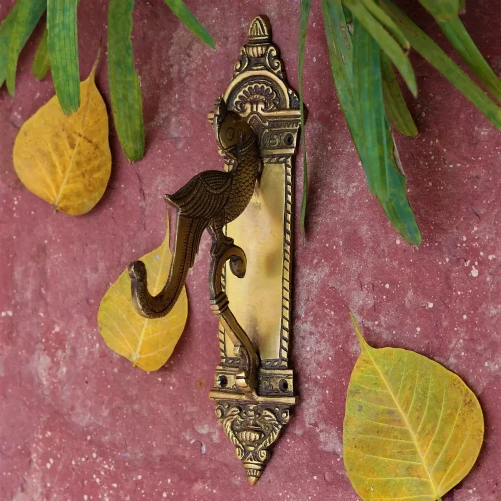 Brass Peacock Wall Bracket - Home & Kitchen by Craftsview
