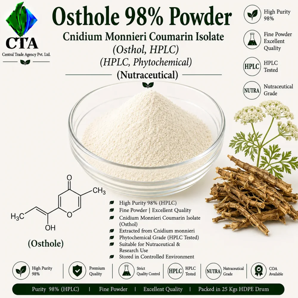 Osthole 98% Powder API Intermediate - Chemicals & Raw Materials by Central Trade Agency Pvt. Ltd.