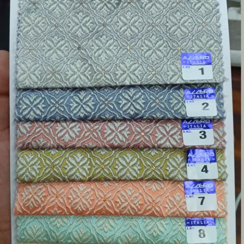 Azzero Italia Jacquard Metallic Thread Fabric Swatch Book - Textiles & Apparel by Azzero International
