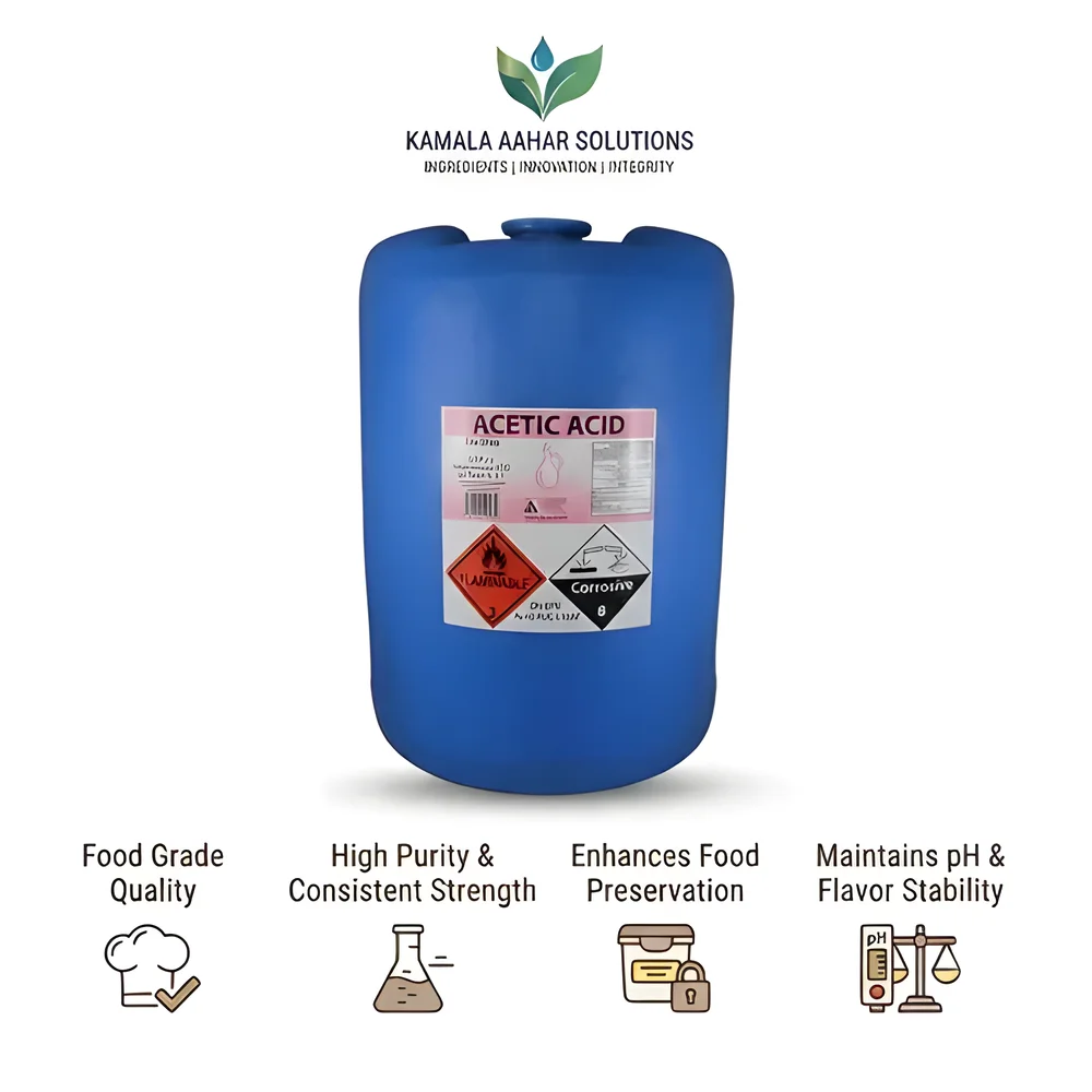 Food Grade Glacial Acetic Acid Liquid - Chemicals & Raw Materials by Kamala Aahar Solution