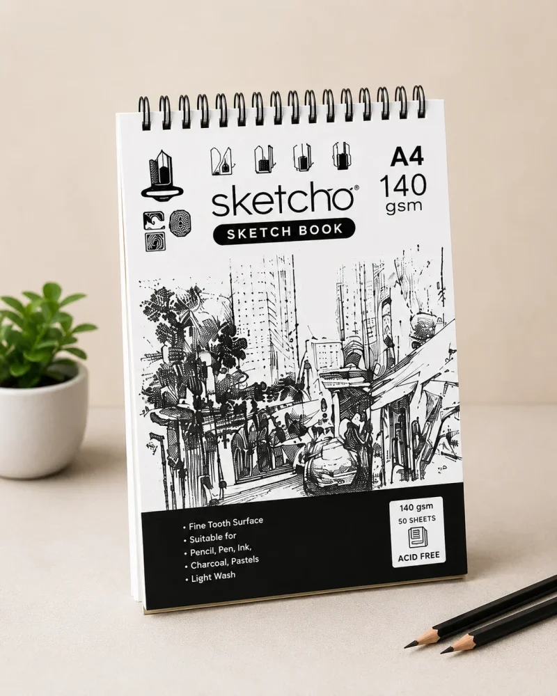 Acid-Free Sketchbook with Fine Tooth Surface - Paper & Stationery by Zakaria Stationary
