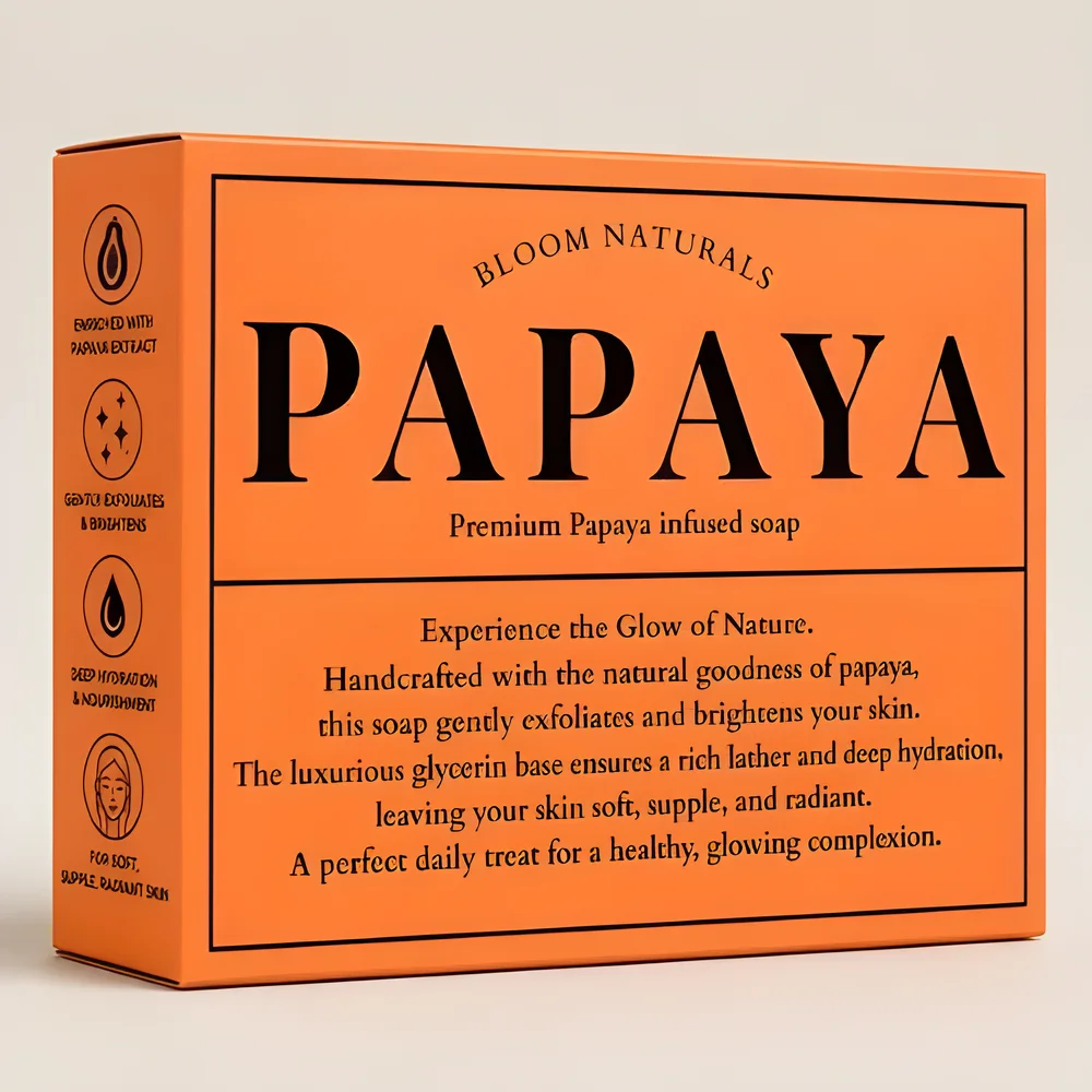 Papaya Glycerin Exfoliating Bar Soap - Beauty & Personal Care by Bloom Naturals