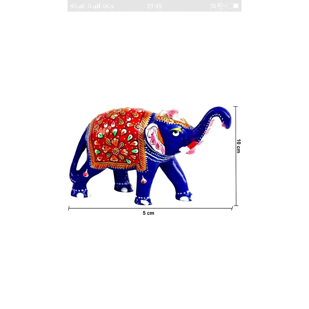 Blue Metal Elephant Showpiece - Home & Kitchen by Lav Craft