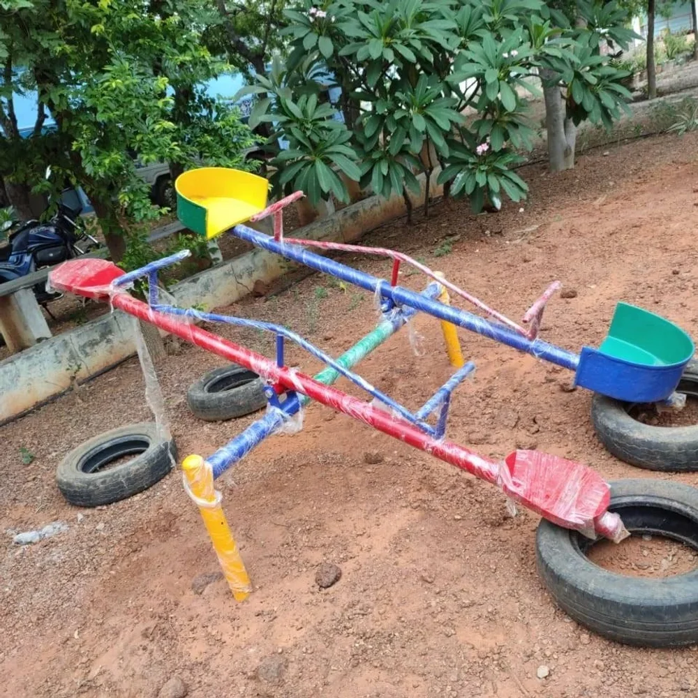 Kidsplay Mild Steel 4 Seater Outdoor Playground Seesaw - Sports, Toys & Games by Nac Industries