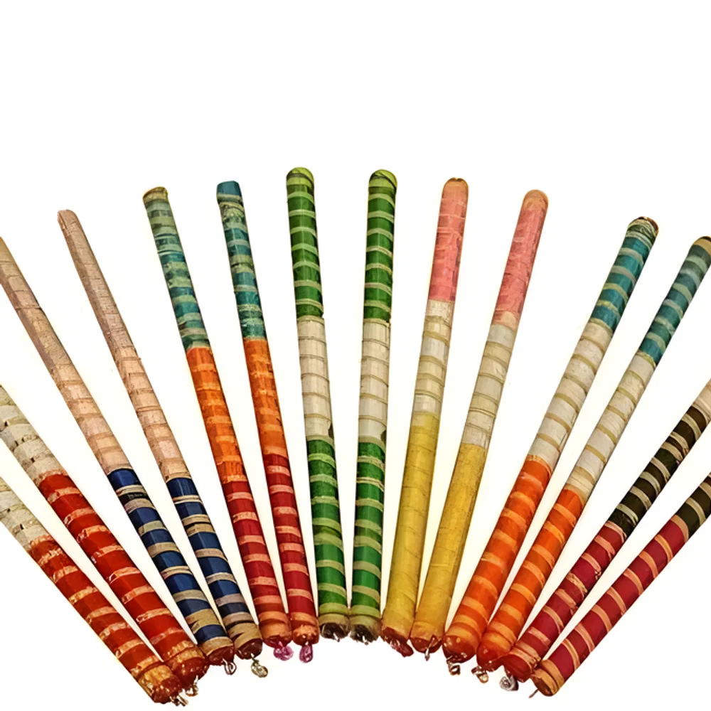 12 Inch Wooden Garba Dance Sticks - Home & Kitchen by M/S. T&g Traders