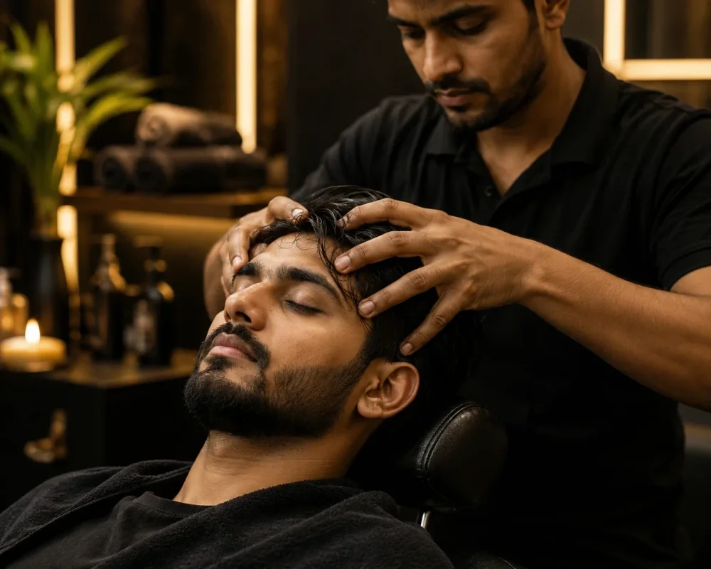 Mens Head Massage Service - Beauty & Personal Care by Ganesh Hair Salon