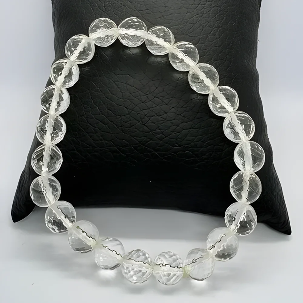 8 mm Round Polished Clear Quartz Bracelet - Gems & Jewelry by Sarah Agate