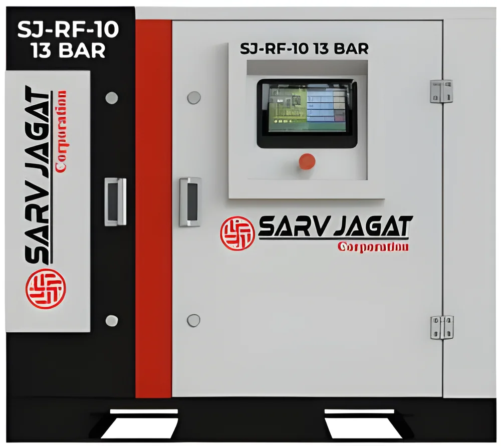 SJ 10 HP 13 Bar Screw Air Compressor - Machinery & Equipment by Sarv Jagat Corp.