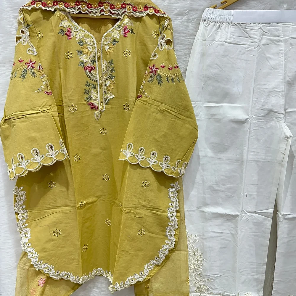Embroidered Lawn Cotton Kurta Set - Textiles & Apparel by Ayzel Pvt. Ltd.