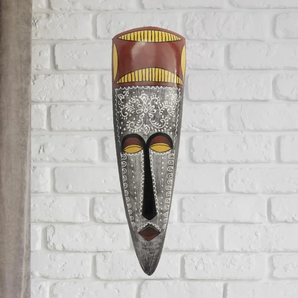 Cocovey Tribal Elegance Hand-painted Wall Mask – a Fusion of Art & Culture - Handicrafts & Gifts by Orobe