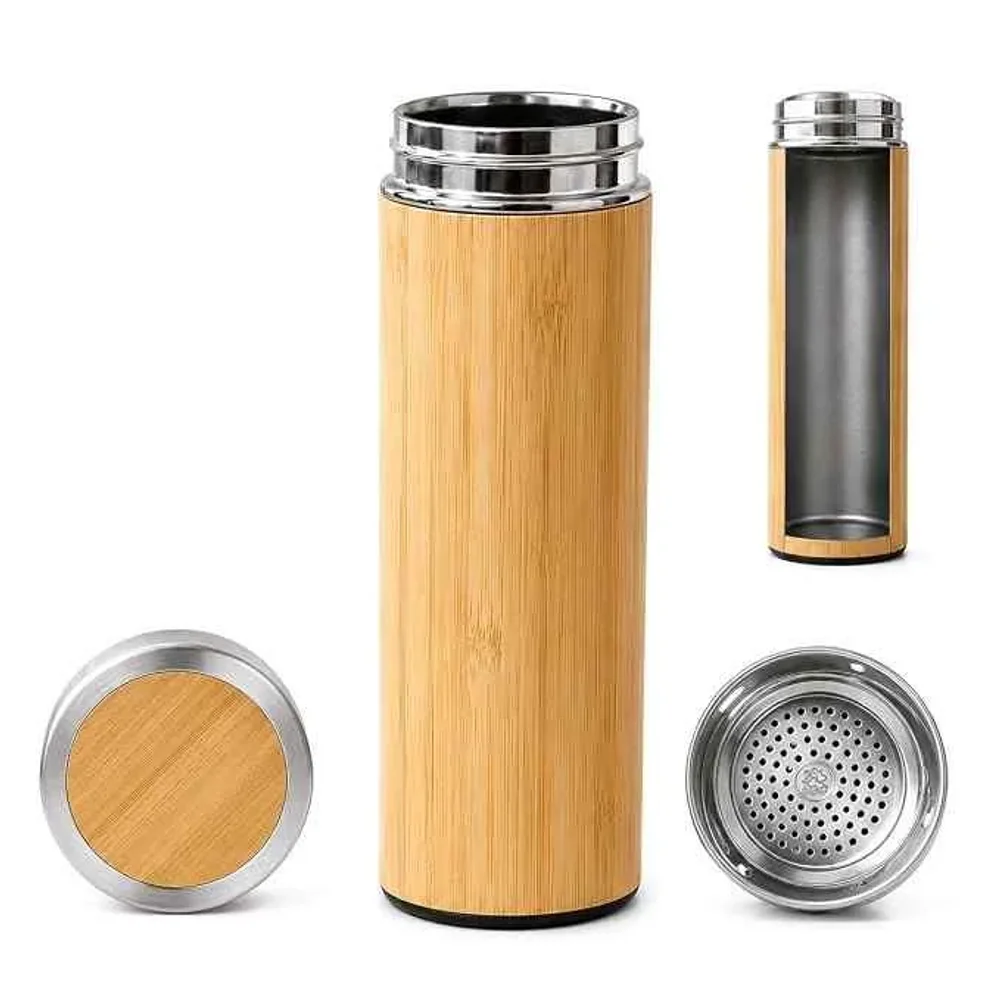 Bamboo Tea Infuser Bottle - Home & Kitchen by Kkenterprise