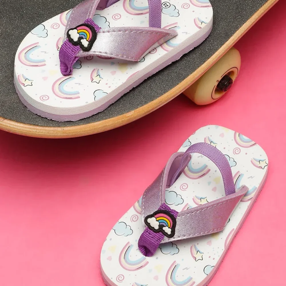 Girls' Rainbow Design Flip-Flops With Adjustable Backsupport - Footwear, Bags & Leather Goods by Parmar Brothers