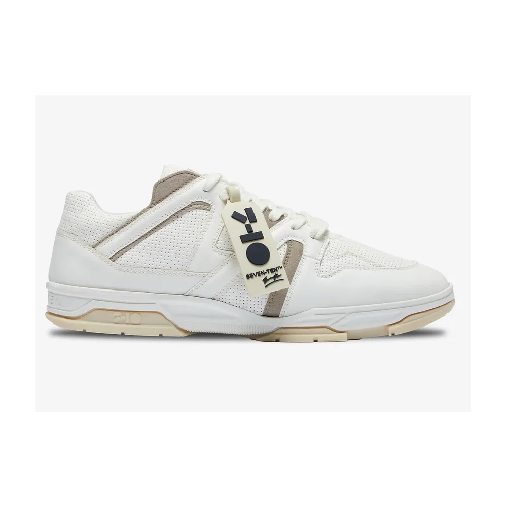 7-10 Latte Beige & White Color Block Low-Top Sneakers - Footwear, Bags & Leather Goods by Disruptive Fashion Pvt. Ltd.