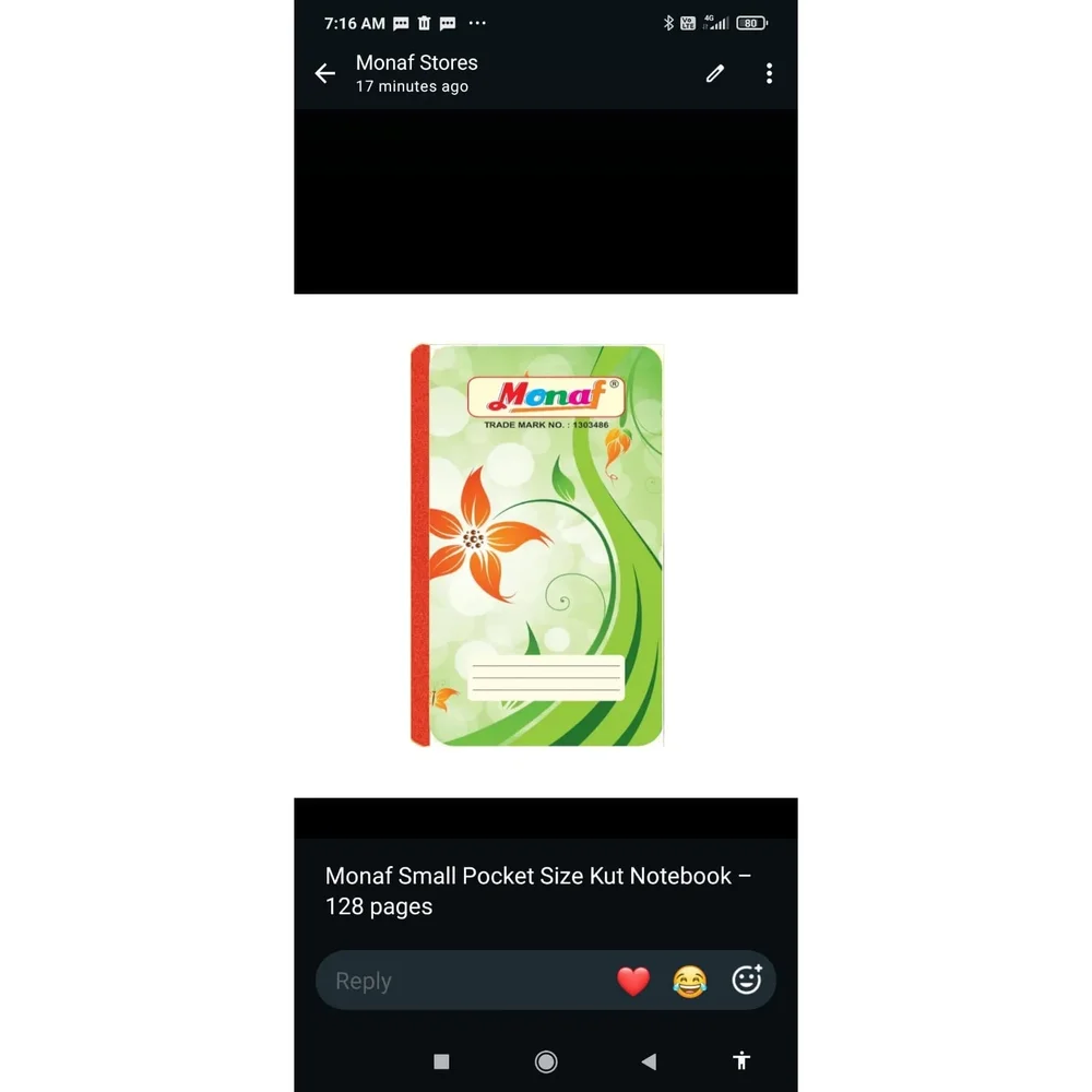 Monaf 128-Page Small Pocket Notebook - Paper & Stationery by Nikhil Chaudhary
