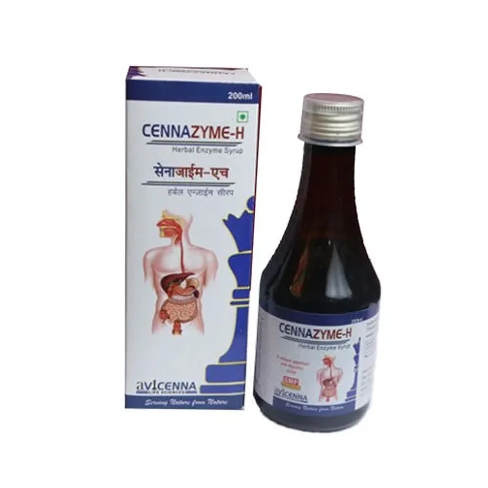 Cennazyme-H Ayurvedic Herbal Digestive Enzyme Syrup 200 ml Bottle - Healthcare & Medical by Avicenna Life Sciences