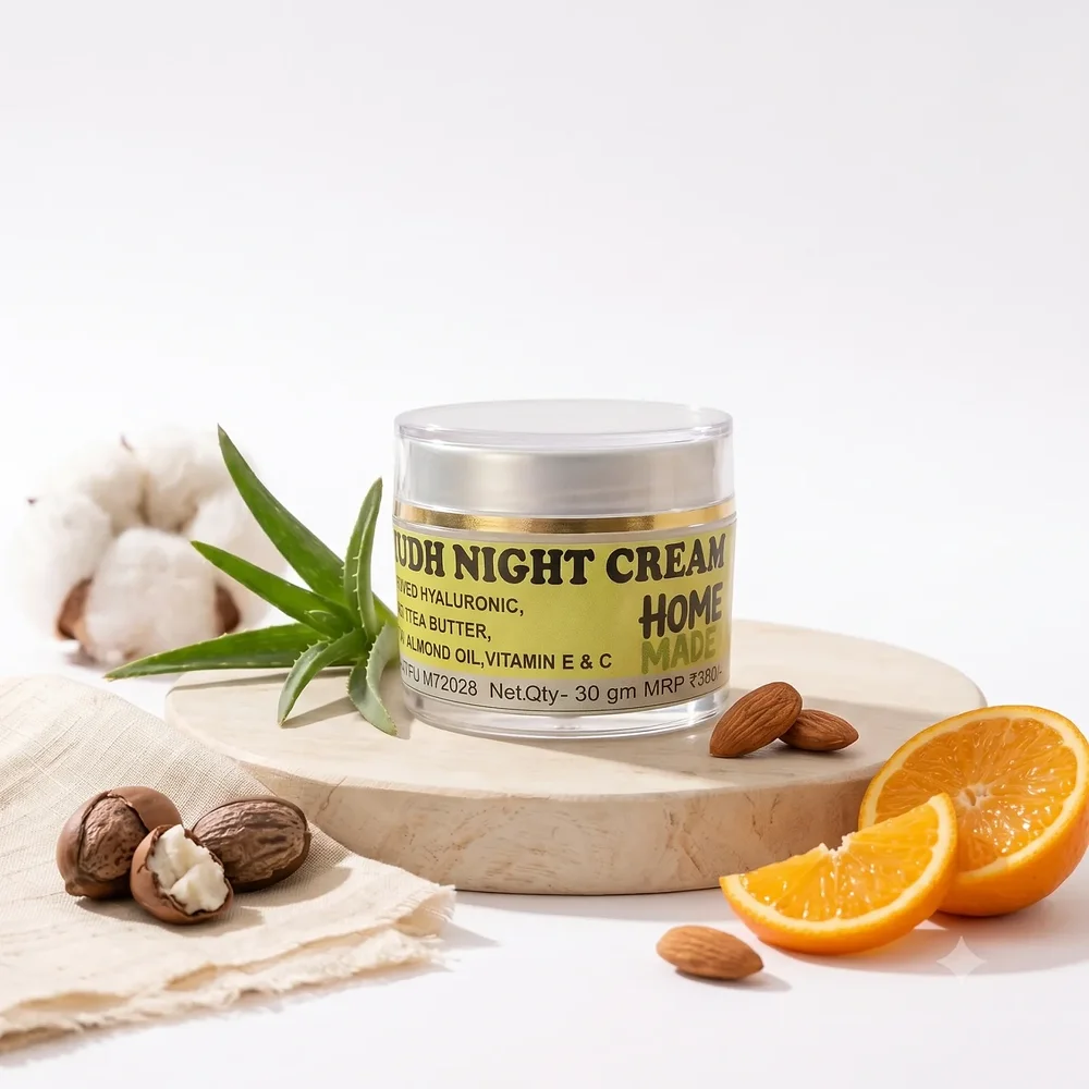 Ayurvedic Night Cream with Salicylic Acid and Shea Butter - Beauty & Personal Care by Mauli Plus Enterprises