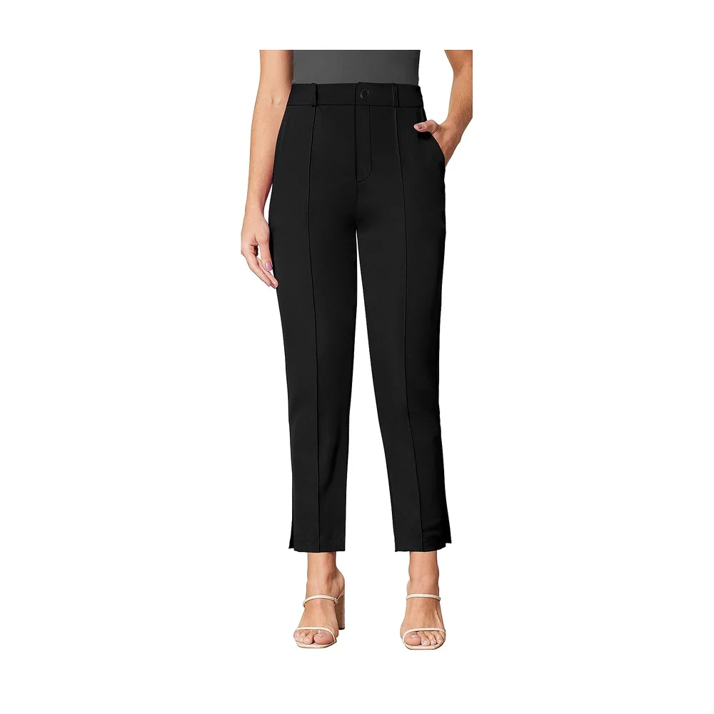 Women's Black Polyester Knitting Pant - Textiles & Apparel by Cara Exim
